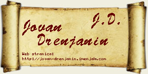 Jovan Drenjanin vizit kartica